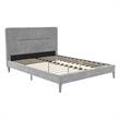 CosmoLiving Westerleigh Upholstered Platform Bed Full in Light Gray Velvet