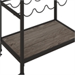 Novogratz Nora Multifunctional Kitchen Cart Stainless Steel in Brown