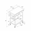 Novogratz Nora Multifunctional Kitchen Cart Stainless Steel in Brown