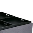 Simpli Home Avalon Coffee Table Storage Ottoman in Slate Gray