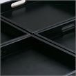 Simpli Home Avalon Coffee Table Storage Ottoman in Slate Gray