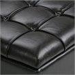 Simpli Home Dover Faux Leather 3 Piece Storage Ottoman in Brown