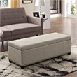 Simpli Home Kingsley Storage Bench in Natural