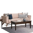 Simpli Home Carlton 44 inch Wide Solid Wood Transitional Coffee Table in Brunette Brown