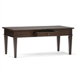 Simpli Home Carlton 44 inch Wide Solid Wood Transitional Coffee Table in Brunette Brown