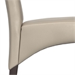 Avalon Transitional Deluxe Parson Dining Chair (2pc) in Satin Cream Faux Leather