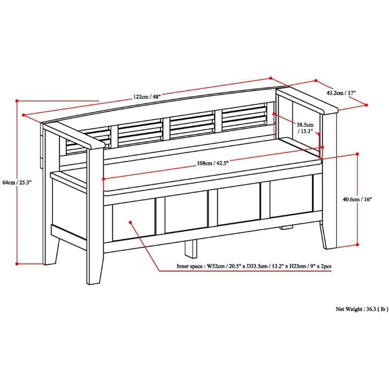 Simpli Home Adams Solid Wood 48 
