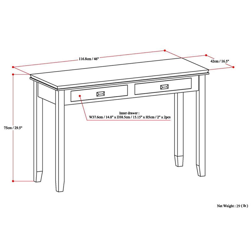 Simpli Home Artisan Wood 46
