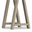 Simpli Home Sawhorse Wood Console Table in Distressed Gray