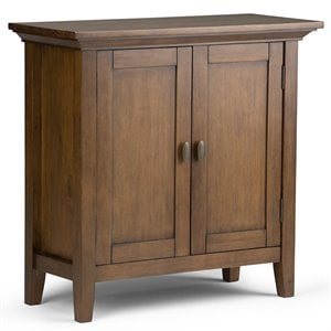 Simpli Home Redmond Wood 32&quot Transitional Low Cabinet in Rustic Natural Brown