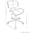 Dax Swivel Adjustable Executive Bentwood Office Chair in Black & Natural