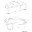 Simpli Home Avalon 3 Tray Bench in Cloud Gray