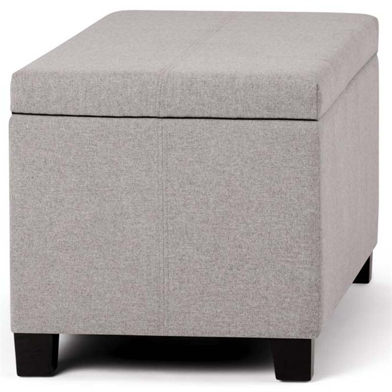 Simpli Home Dover Storage Bench in Cloud Gray