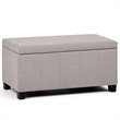 Simpli Home Dover Storage Bench in Cloud Gray