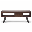 Simpli Home Lowry Storage Coffee Table in Distressed Charcoal Brown