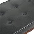 Pierce 48 inch W Modern Rectangle Ottoman Bench in Distressed Black Faux Leather