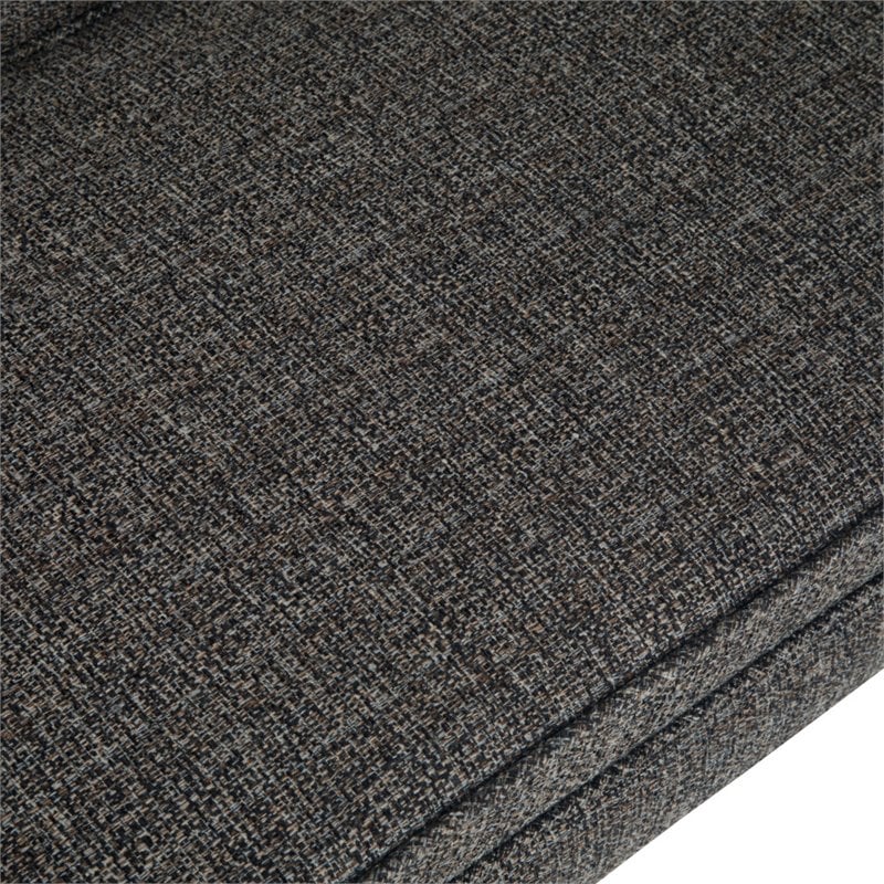 Simpli Home Parris 50 in. W Contemporary Upholstered Fabric Bench in Dark Gray