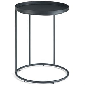 Simpli Home Monet Industrial 18 &quot Metal Accent Side Table in Black
