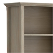 Amherst 30 inch Wide Solid Wood Transitional 5 Shelf Bookcase in Distressed Gray