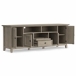 Amherst 72 inch Wide Solid Wood Transitional TV Stand in Distressed Gray