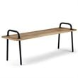 Simpli Home Berkeley Solid Mango Wood Living Room Bench in Natural