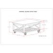 Simpli Home Harding Solid Mango Wood Square Coffee Table - Distressed Dark Brown