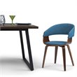 Simpli Home Lowell Contemporary Solid Wood Dining Chair in Blue