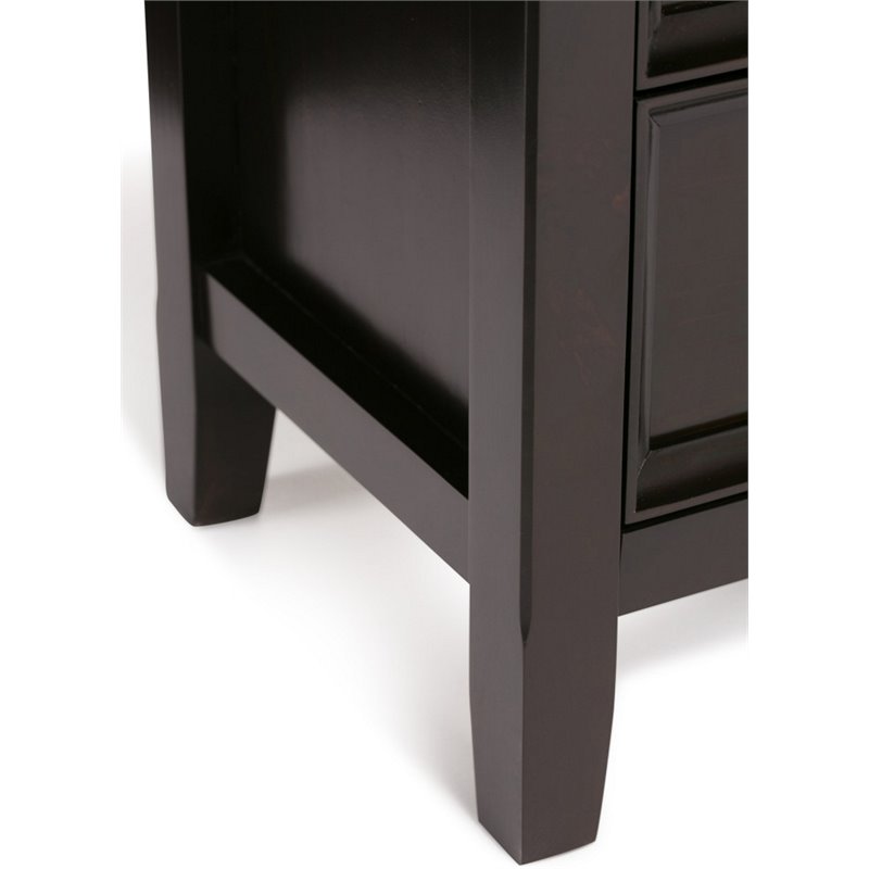 Simpli Home Amherst Solid Wood Medium Storage Cabinet in Hickory Brown