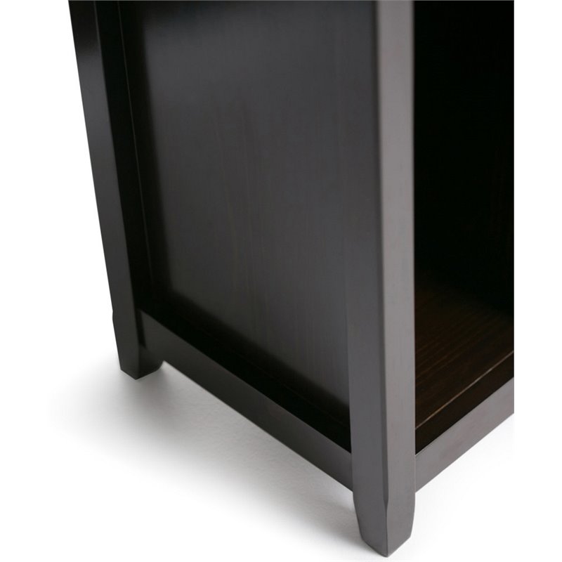 Simpli Home Amherst Wood 8 Multi Size Cube Bookcase in Hickory Brown