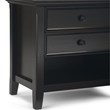 Amherst 24 inch Wide Solid Wood Transitional Bedside Table in Hickory Brown