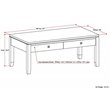 Simpli Home Cosmopolitan 42 inch Wide Solid Wood Contemporary Coffee Table in Mahogany Brown