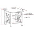 Simpli Home Kitchener Solid Wood End Table with Storage Drawer in Hickory Brown