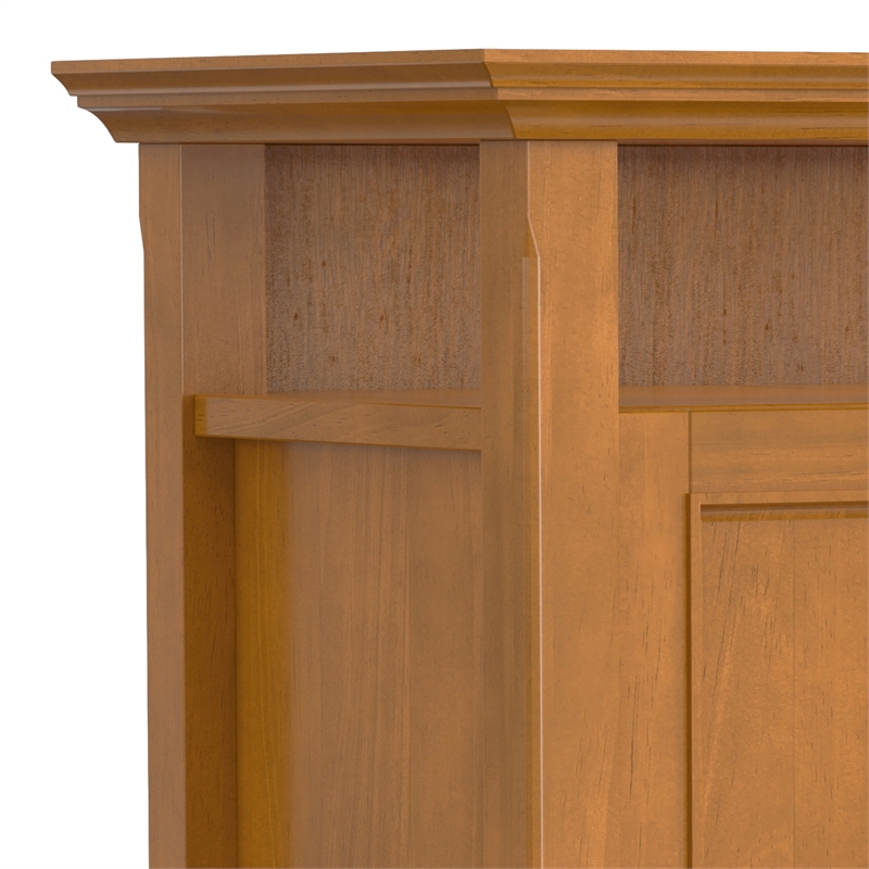 Amherst 54 inch Wide Solid Wood Transitional TV Stand in Light Golden Brown