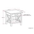 Simpli Home Kitchener Solid Wood Wide End Table with Storage in Black