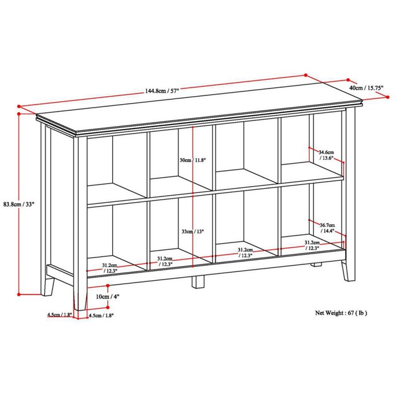 Simpli Home Artisan Wood 57