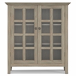 Acadian 39 inch Wide Solid Wood Transitional Storage Cabinet in Distressed Gray