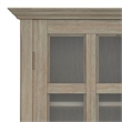 Acadian 39 inch Wide Solid Wood Transitional Storage Cabinet in Distressed Gray
