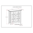 Acadian 39 inch Wide Solid Wood Transitional Storage Cabinet in Distressed Gray