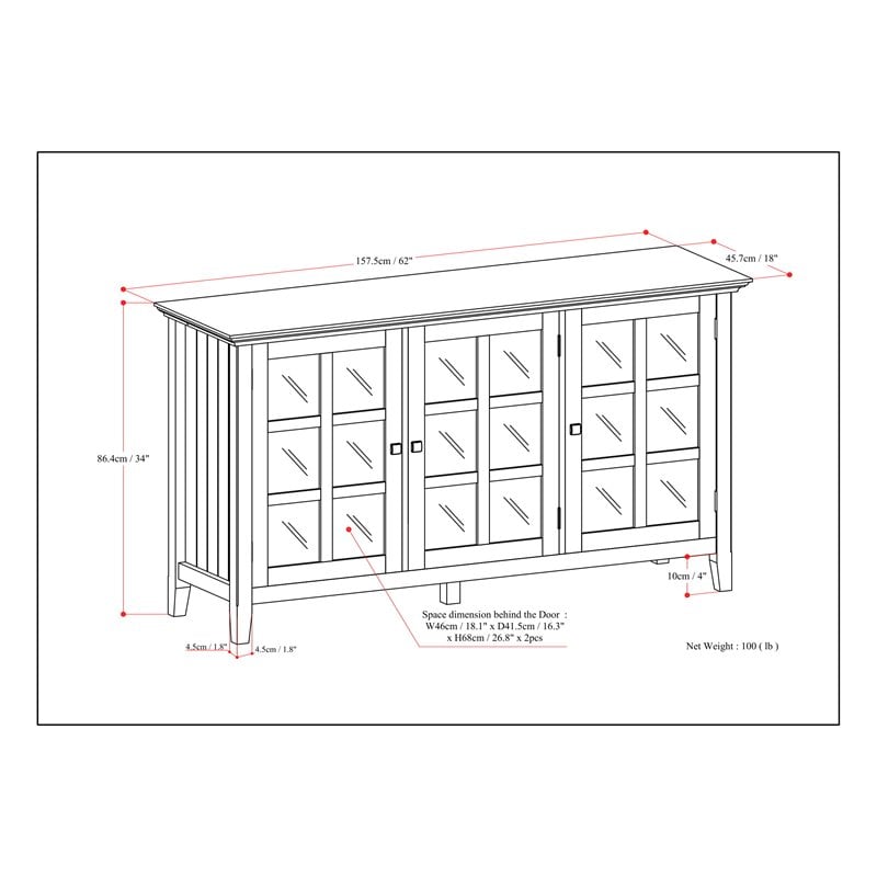 Simpli Home Acadian Wood 62