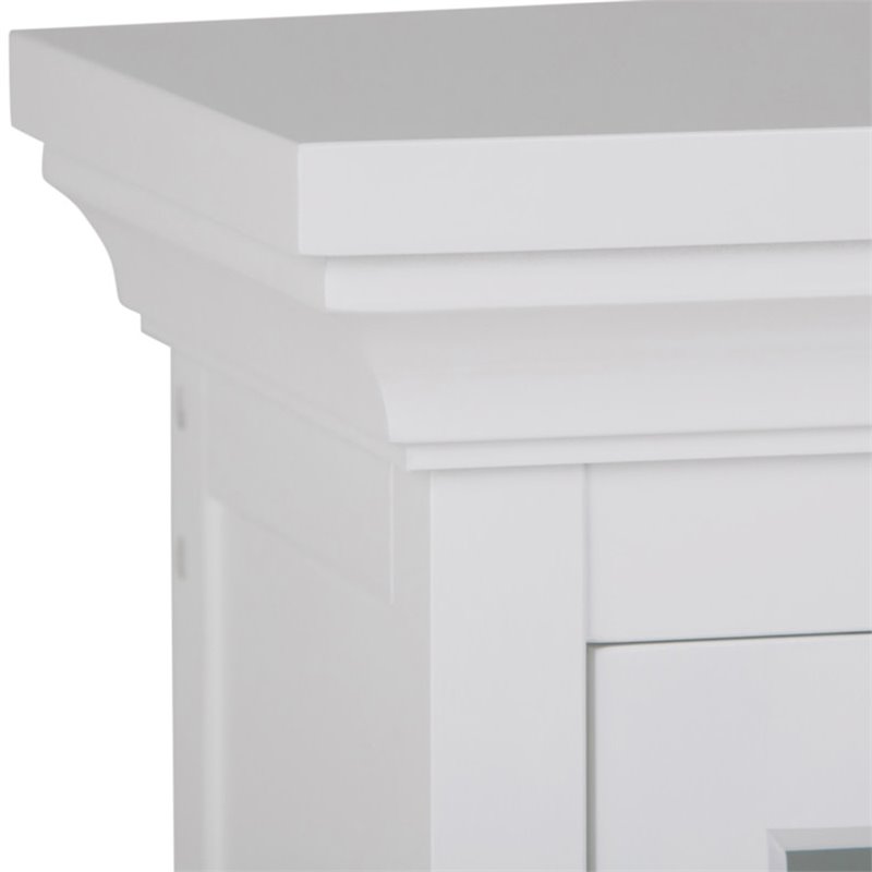 Avington Wood Double Door Wall Medicine Cabinet in Pure White