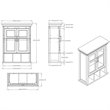Avington Wood Double Door Wall Medicine Cabinet in Pure White