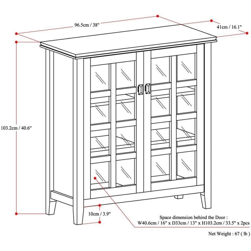 Simpli Home Artisan Wood 38