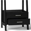 Simpli Home Sawhorse 4 Shelf Soild Wood Modern Ladder Bookcase in Black