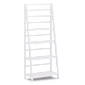 Simpli Home Acadian Solid Wood 72 &quot x 30 &quot Transitional Bookcase in White