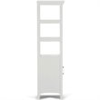 Simpli Home Avington Contemporary Wooden Bath Storage Tower in Pure White