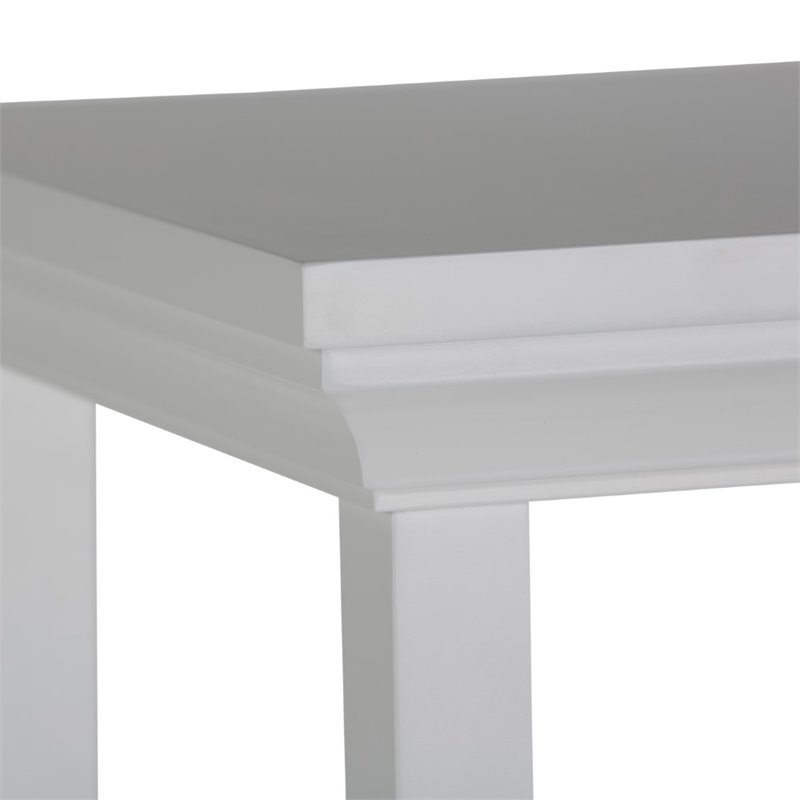 Simpli Home Avington Contemporary Wooden Bath Storage Tower in Pure White
