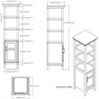 Simpli Home Avington Contemporary Wooden Bath Storage Tower in Pure White