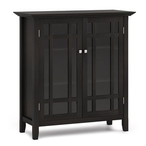 Simpli Home Bedford Wood 39&quot Transitional Medium Cabinet in Hickory Brown