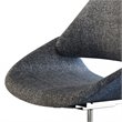 Simpli Home Malden Adjustable Swivel Fabric Executive Office Chair in Gray