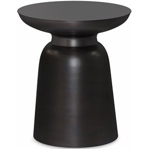 Simpli Home Toby Modern Industrial 17 &quot Metal Accent Side Table Antique Copper